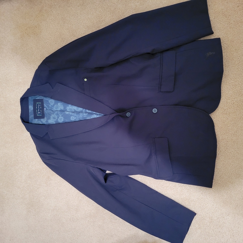 Navy Blazer with Floral Lining